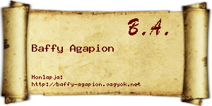 Baffy Agapion névjegykártya